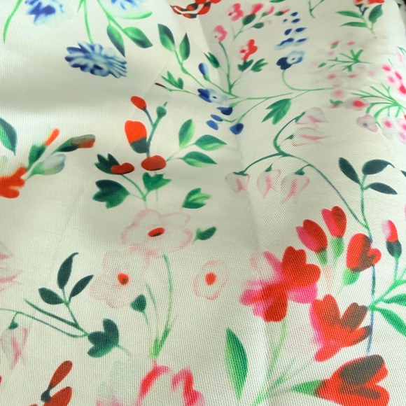 Miss Avenue Strapless Floral Fit and Flare Dress White Red floral size Large - Picture 6 of 9